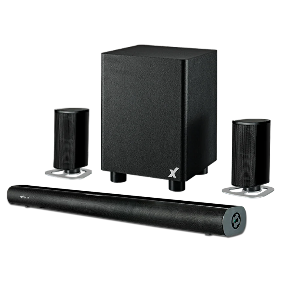Home theater Soundbar Amvox 5.1 com subwoofer e duas caixas satélite